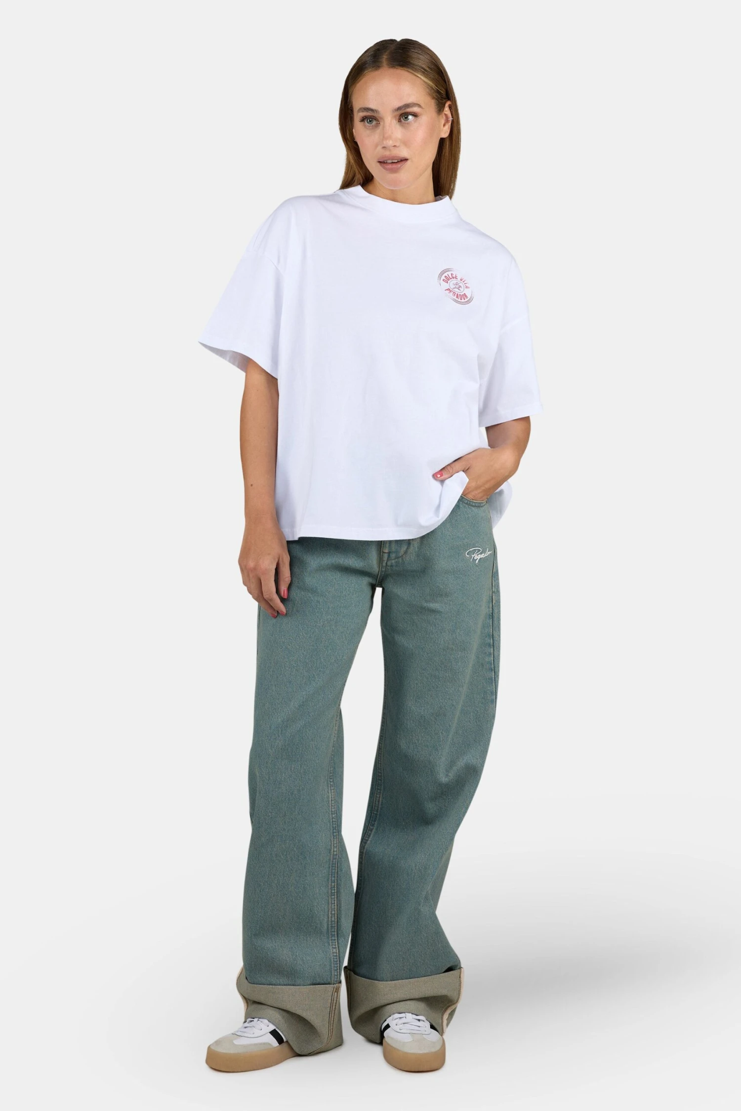 Nadia Heavy Oversized Tee White 2 Nadia Heavy Oversized Tee White - Image 2