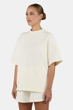 Amanda Oversized Rib Tee Washed Unbleached -Pegador Sale Store PGDR 6104 575 Amanda Oversized Rib Tee Washed Unbleached 6398