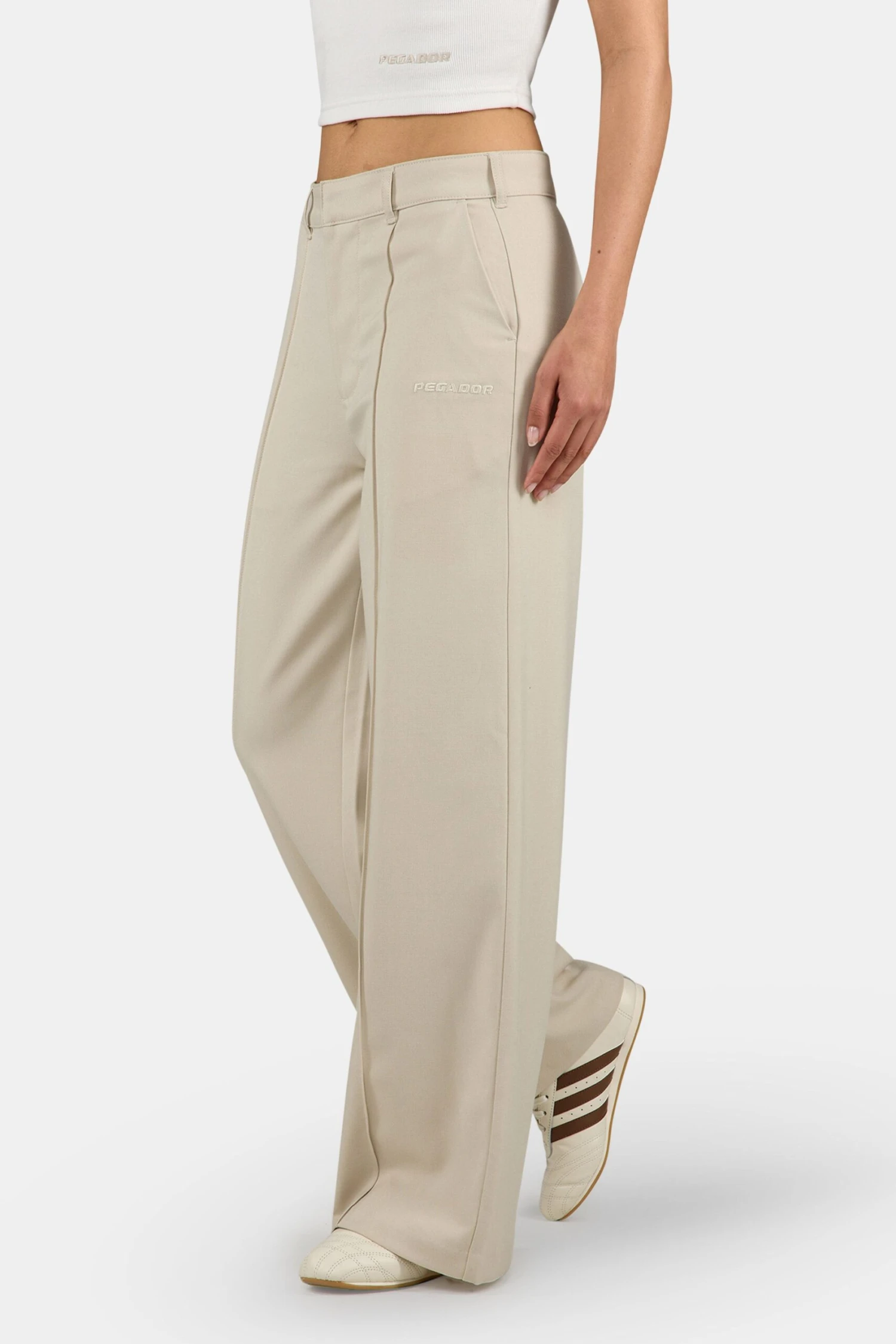 Solaya Suit Pants Light Beige White 3 Solaya Suit Pants Light Beige White - Image 3