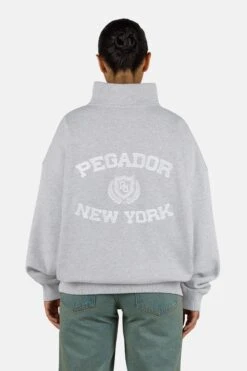 Frieda Oversized Halfzip Sweater Heather Grey