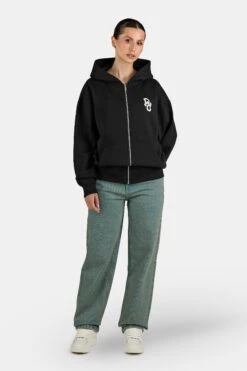 Pegador Sale Store -Pegador Sale Store PGDR 6239 002 TULIA OVERSIZED SWEAT JACKET WASHED BLACK 3427