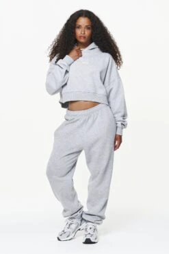 Chancery Oversized Cropped Hoodie Grey Melange -Pegador Sale Store PGDR BUILD TO LAST E COMMERCE WMNS10010