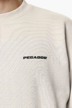 Logo Oversized Sweater Washed Dust Cream Gum -Pegador Sale Store PGDR DND E COMMERCE MENS DAY 159284