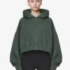 Salita Oversized Cropped Hoodie Washed Sage Green Gum -Pegador Sale Store PGDR DND E COMMERCE WMNS56431