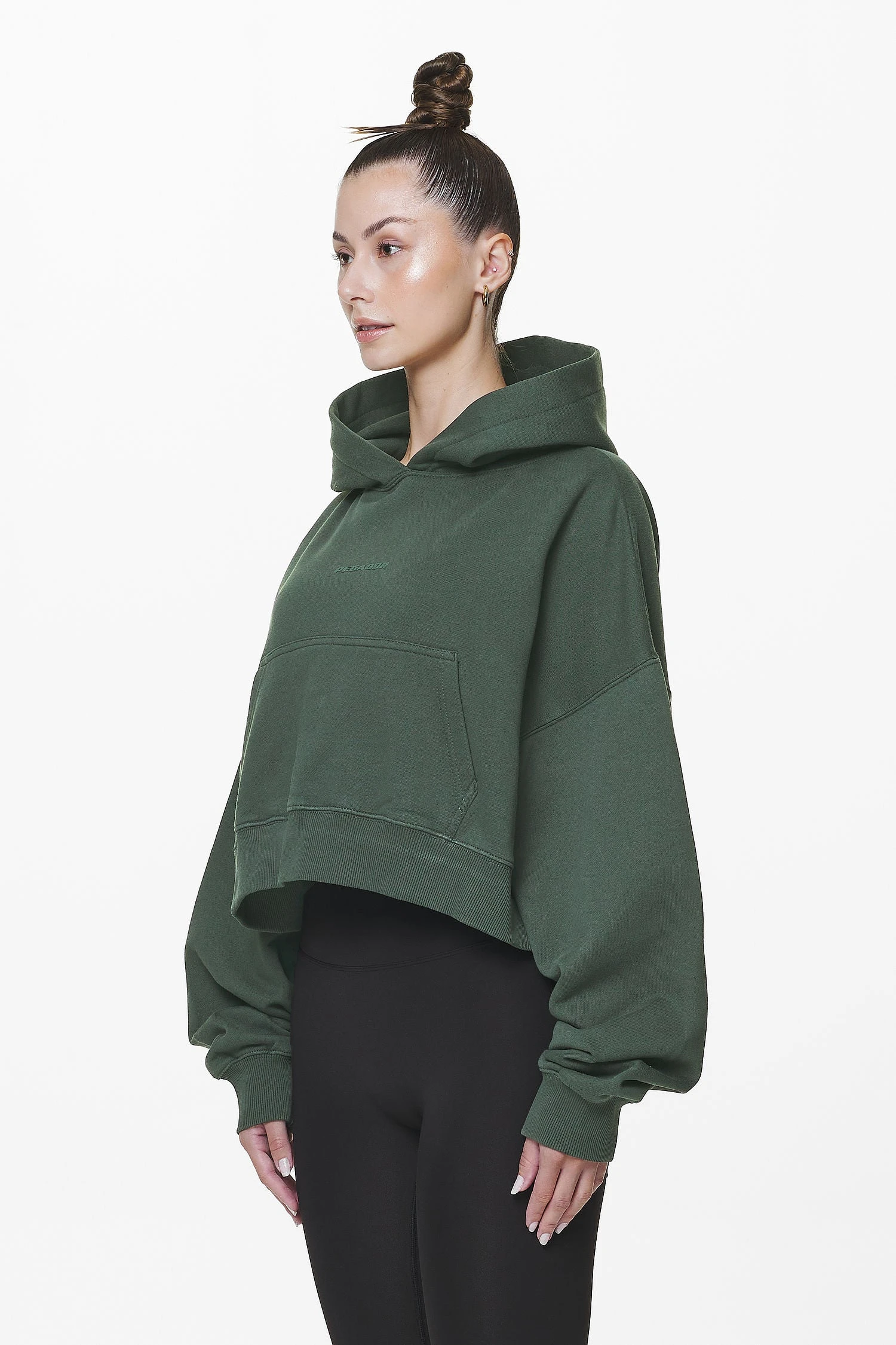 Salita Oversized Cropped Hoodie Washed Sage Green Gum 3 Salita Oversized Cropped Hoodie Washed Sage Green Gum - Image 3