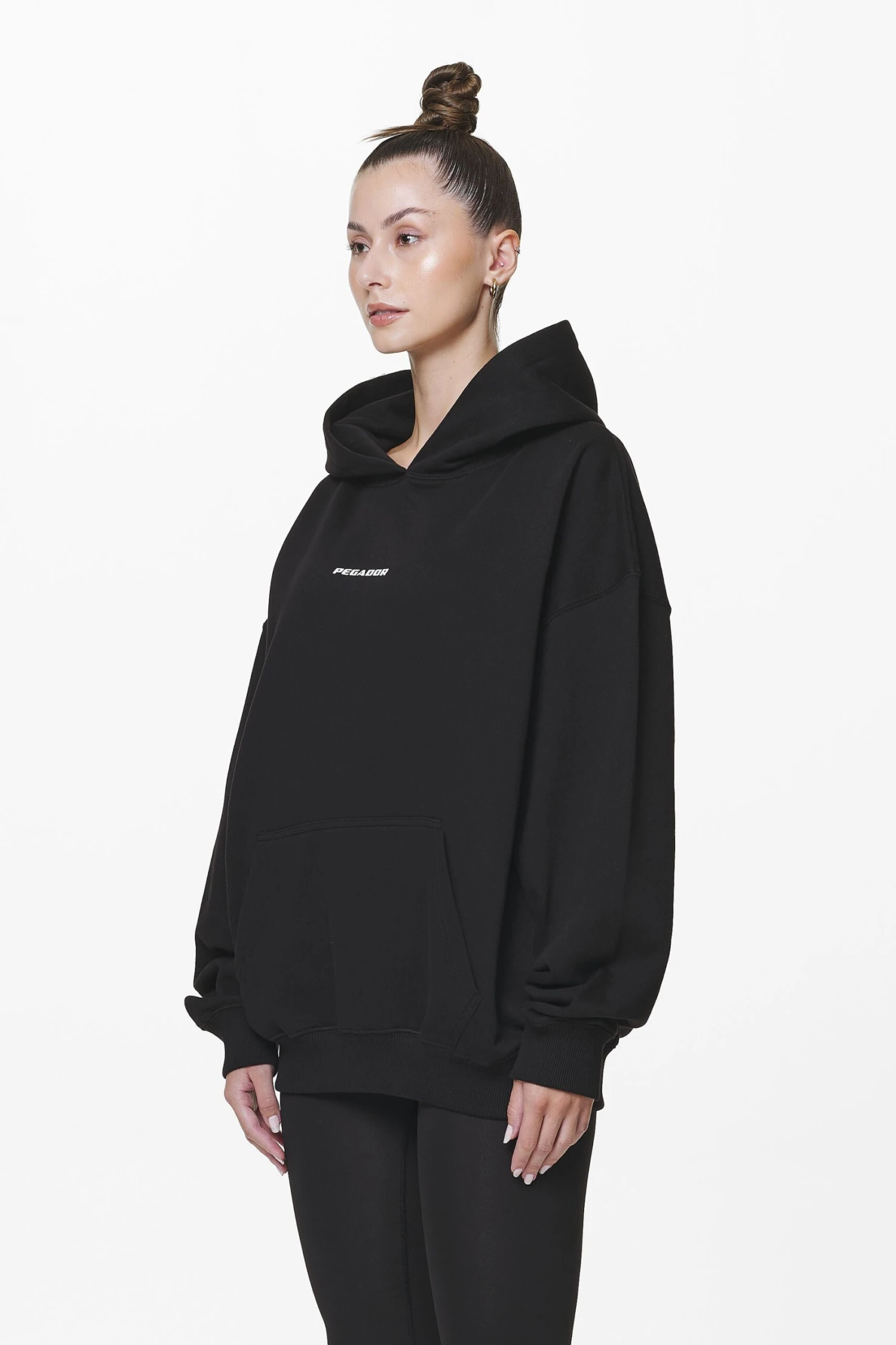 Atna Logo Oversized Hoodie Black 4 Atna Logo Oversized Hoodie Black - Image 4