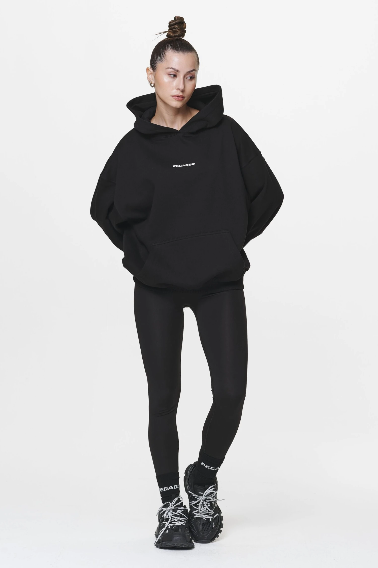 Atna Logo Oversized Hoodie Black 2 Atna Logo Oversized Hoodie Black - Image 2