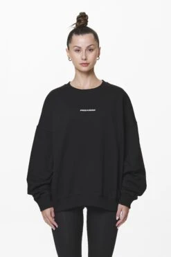 Aelva Logo Heavy Oversized Crew Neck Black -Pegador Sale Store PGDR DND E COMMERCE WMNS57196