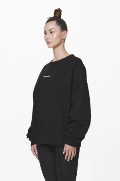 Aelva Logo Heavy Oversized Crew Neck Black -Pegador Sale Store PGDR DND E COMMERCE WMNS57198
