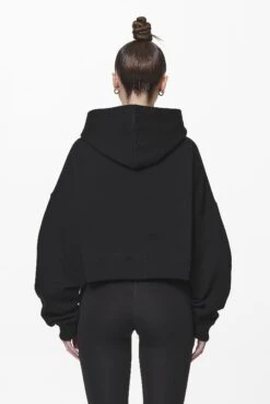 Troms Oversized Cropped Hoodie Black -Pegador Sale Store PGDR DND E COMMERCE WMNS57289