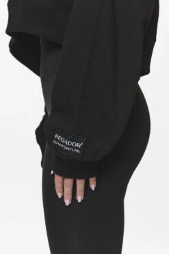 Troms Oversized Cropped Hoodie Black -Pegador Sale Store PGDR DND E COMMERCE WMNS57297