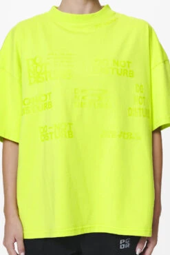 Groven Heavy Oversized Tee Washed Lime Yellow -Pegador Sale Store PGDR DND E COMMERCE WMNS DAY 258475