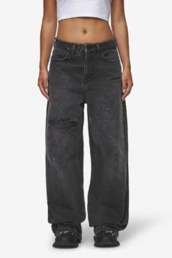 Mally Super Baggy Jeans Washed Deep Grey
