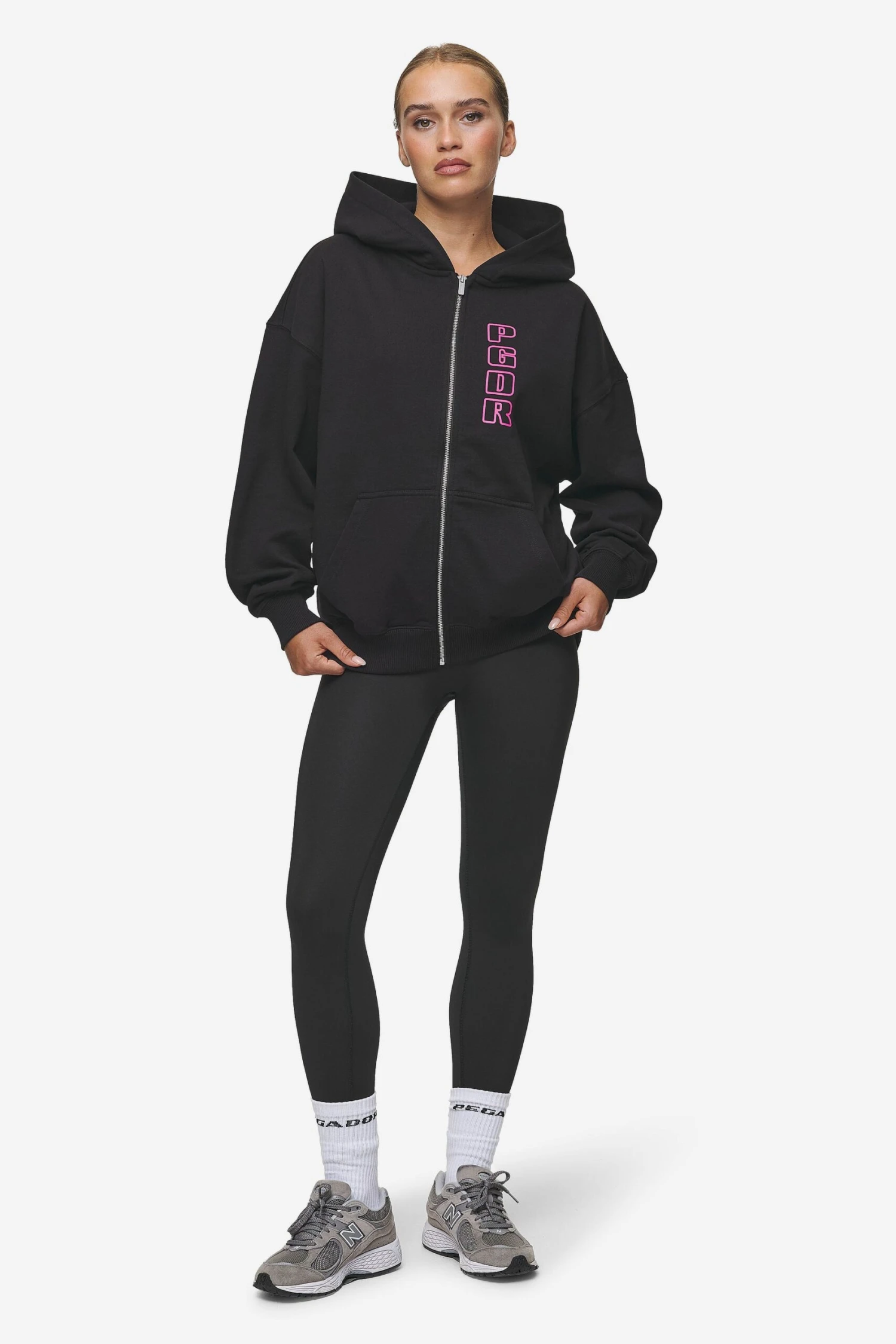 Skyla Oversized Sweat Jacket Heavy Washed Black 2 Skyla Oversized Sweat Jacket Heavy Washed Black - Image 2