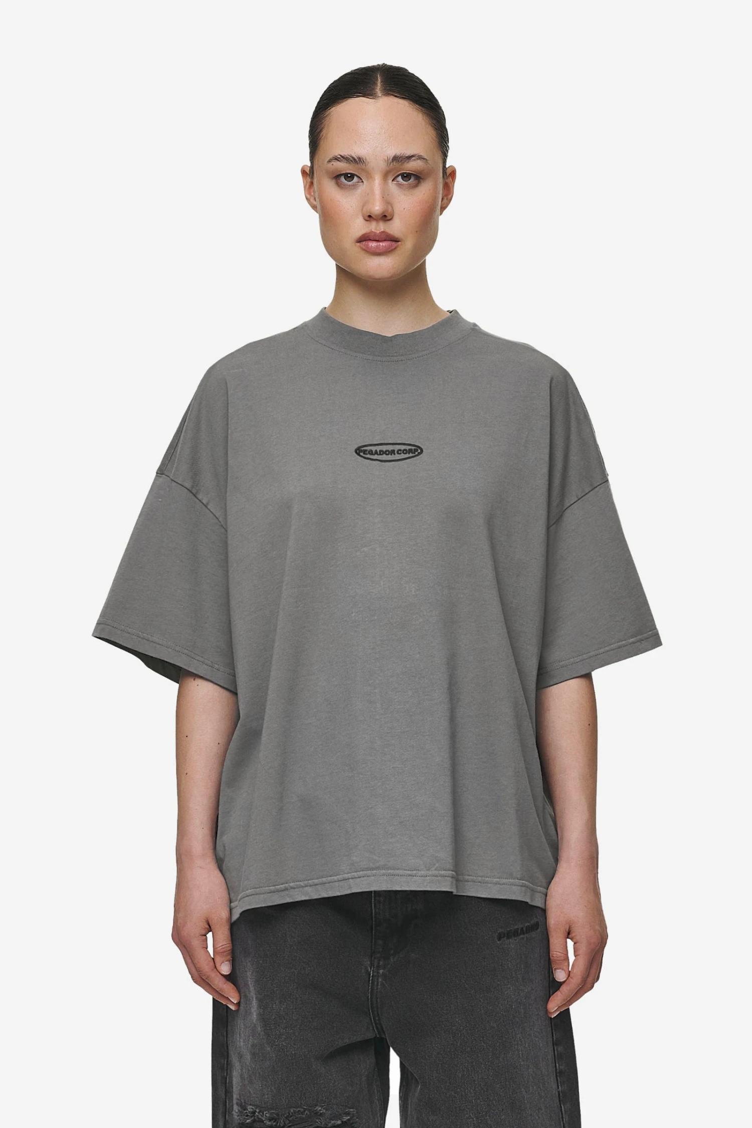 Sora Heavy Oversized Tee Washed Deep Grey 3 Sora Heavy Oversized Tee Washed Deep Grey - Image 3