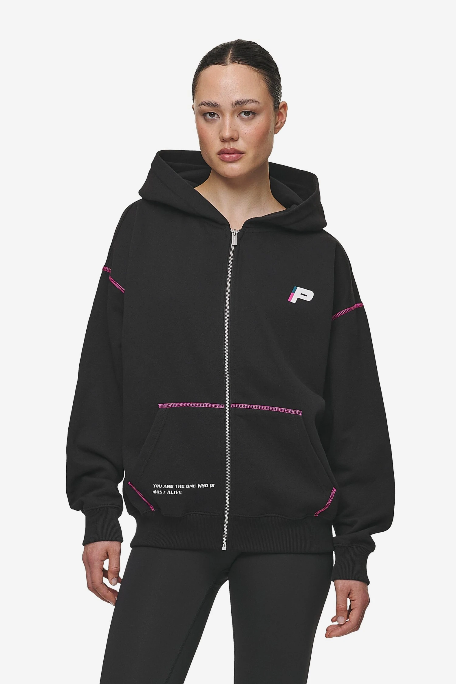 Jenna Oversized Sweat Jacket Washed Black 1 Jenna Oversized Sweat Jacket Washed Black