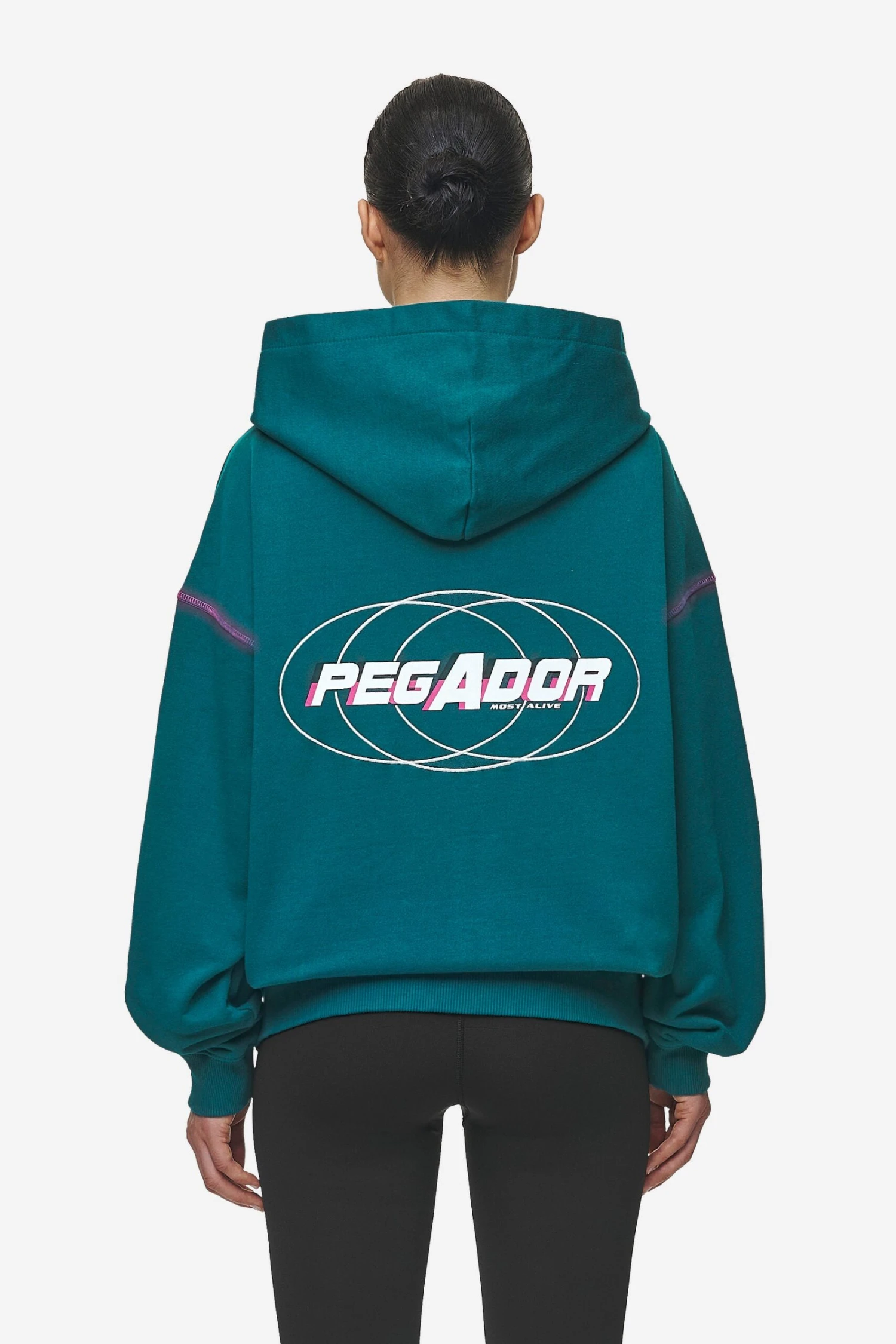 Jenna Oversized Sweat Jacket Washed Urban Turquoise 1 Jenna Oversized Sweat Jacket Washed Urban Turquoise