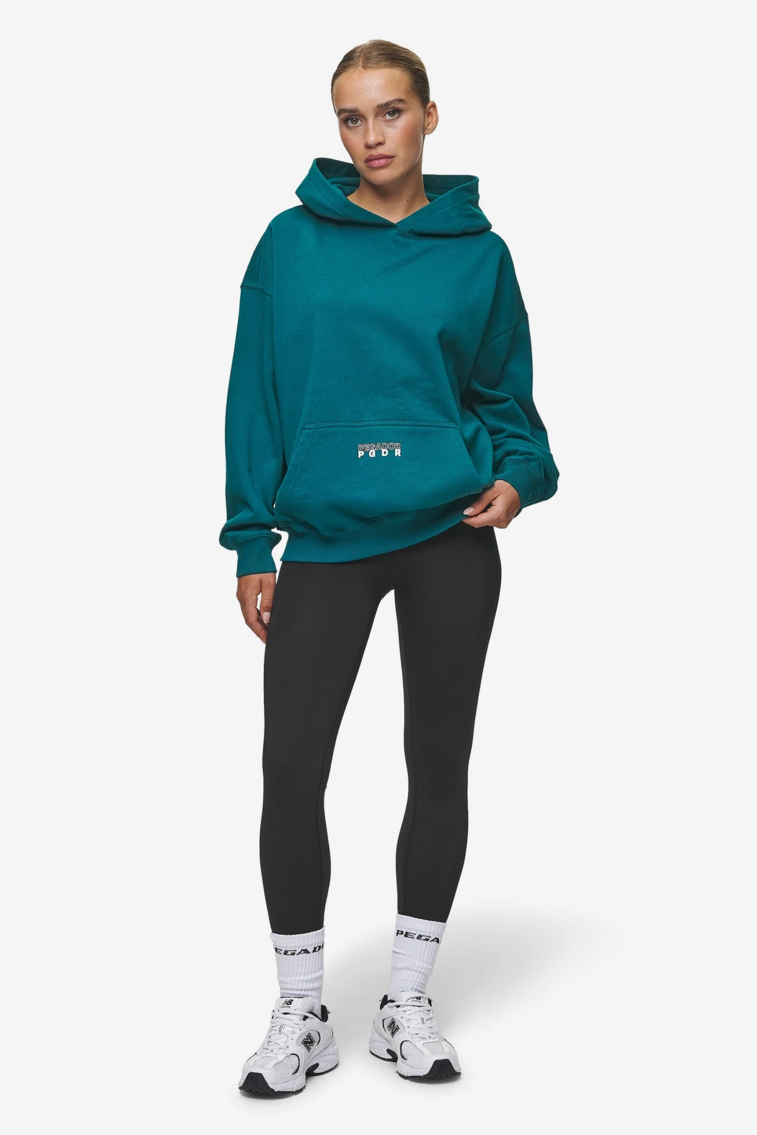 Nisa Oversized Hoodie Washed Urban Turquoise 2 Nisa Oversized Hoodie Washed Urban Turquoise - Image 2