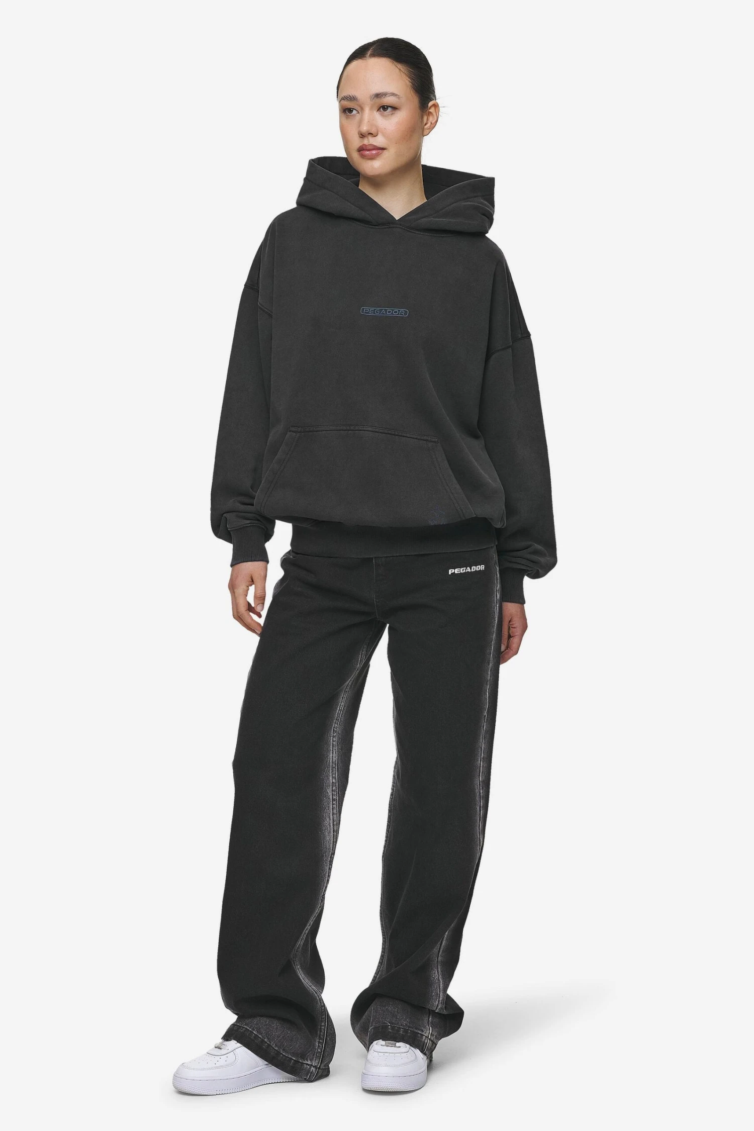 Thea Oversized Hoodie Vintage Black 2 Thea Oversized Hoodie Vintage Black - Image 2