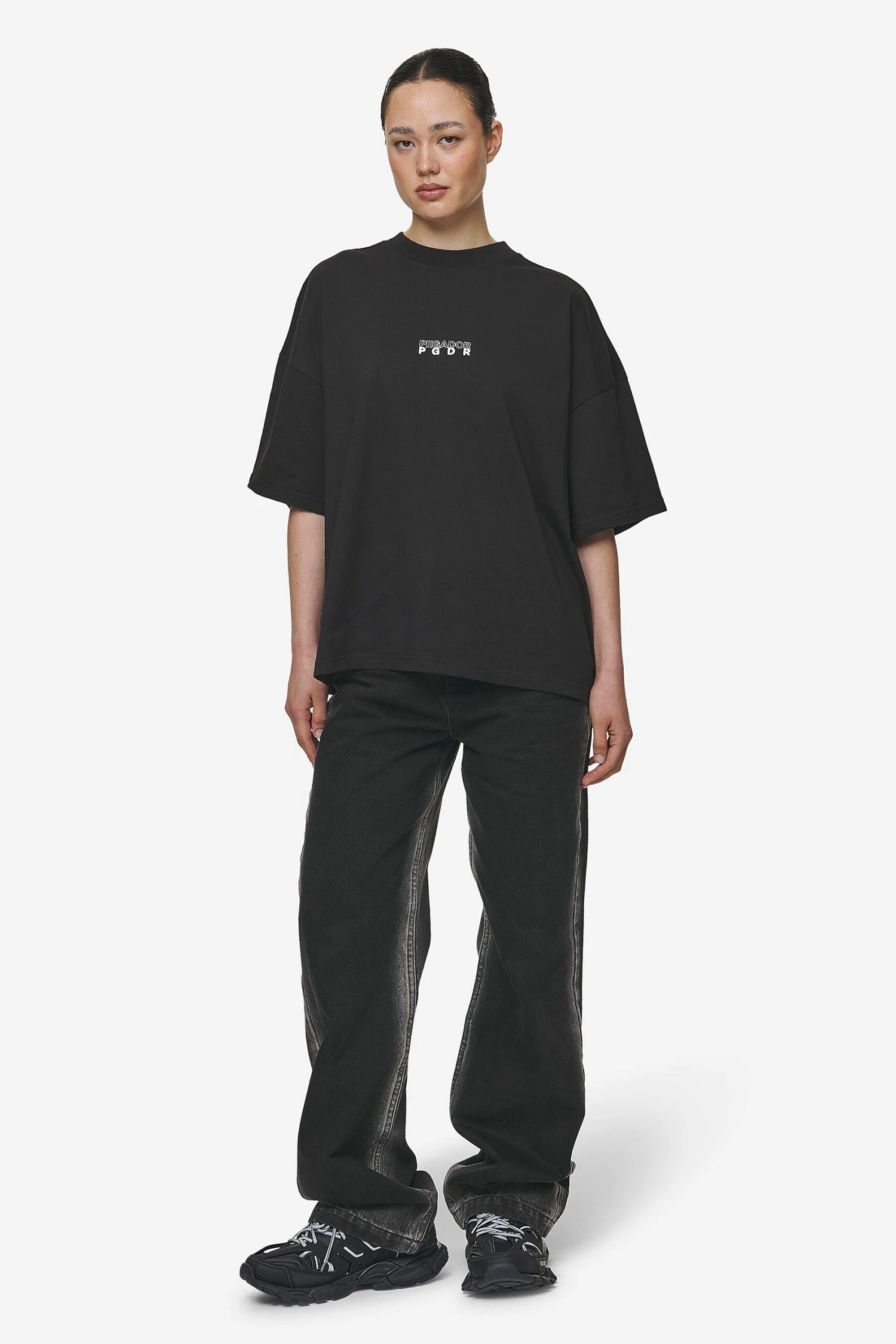 Nisa Heavy Oversized Tee Washed Black 2 Nisa Heavy Oversized Tee Washed Black - Image 2