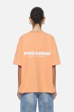 Arendal Logo Heavy Oversized Tee Washed Apricot White