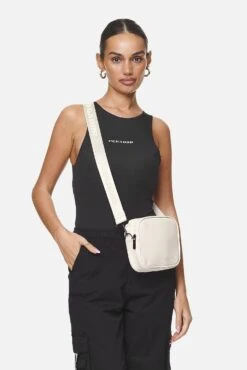 Skibo Logo Faux Leather Shoulder Strap Bag Desert Sand -Pegador Sale Store PGDR NEVER TOO LATE ECOMMERCE FEMALE DAY 2631