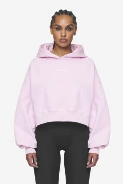 Salita Oversized Cropped Hoodie Washed Bubblegum White Gum