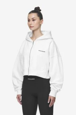 Lana Logo Cropped Sweat Jacket White Black -Pegador Sale Store PGDR Next Wave E COMMERCE WMNS DAY 245385