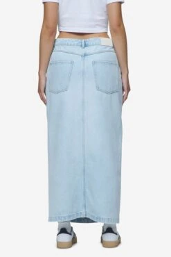 Aya Denim Midi Zip Skirt Washed Light Blue -Pegador Sale Store PGDR Next Wave E COMMERCE WMNS PANTS DAY 24596
