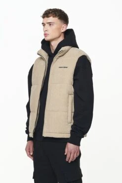 Bardon Cord Puffer Vest Sand -Pegador Sale Store PGDR OUTERWEAR MENS6099