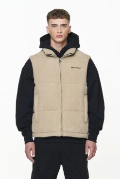 Bardon Cord Puffer Vest Sand -Pegador Sale Store PGDR OUTERWEAR MENS6108